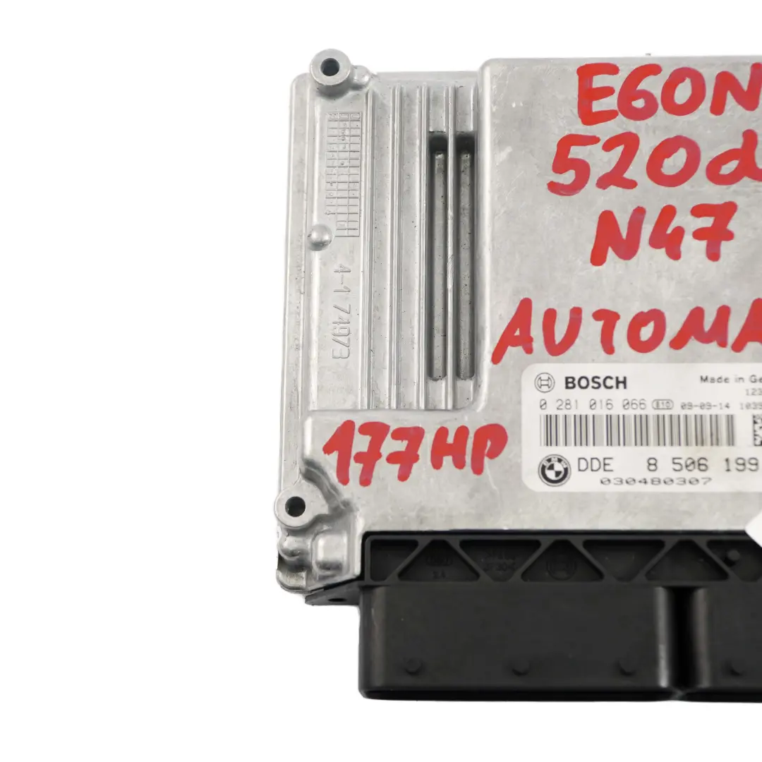 N47 177HP Moteur ECU DDE Unité De Contrôle pour BMW E60 E61 LCI 520D Diesel à propos du numéro de pièce 8506199 BMW E60 E61 LCI 520D Diesel N47 177HP Moteur ECU DDE Unité De Contrôle - SKU 8506199 - Numéro de pièce 8506199