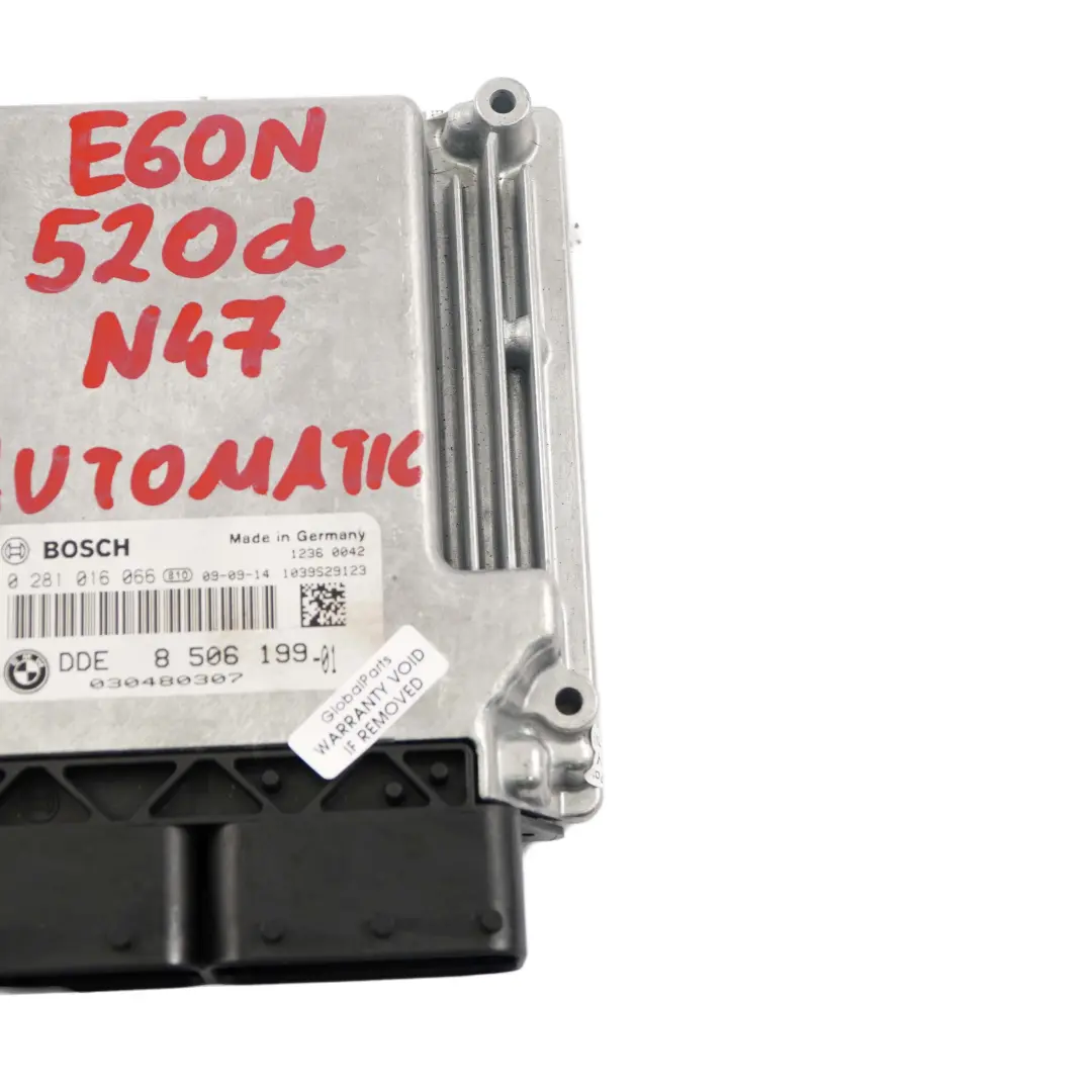 N47 177HP Motor ECU DDE Unidad De Control para BMW E60 E61 LCI 520D Diesel con número de pieza 8506199 BMW E60 E61 LCI 520D Diesel N47 177HP Motor ECU DDE Unidad De Control - SKU 8506199 - Número de pieza 8506199