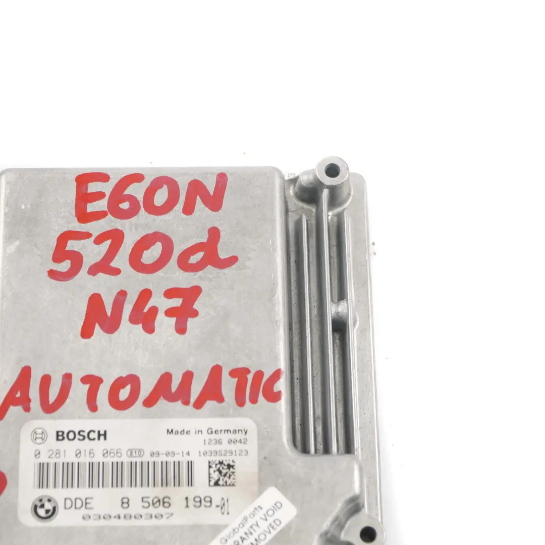 N47 177HP Moteur ECU DDE Unité De Contrôle pour BMW E60 E61 LCI 520D Diesel à propos du numéro de pièce 8506199 BMW E60 E61 LCI 520D Diesel N47 177HP Moteur ECU DDE Unité De Contrôle - SKU 8506199 - Numéro de pièce 8506199