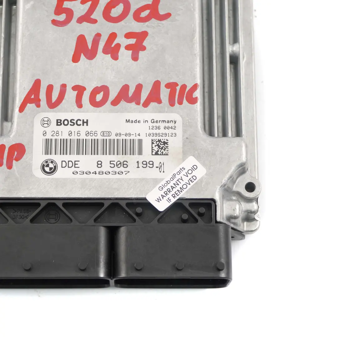 BMW E60 E61 LCI 520D Diesel N47 177HP Motore ECU DDE Unità Di Controllo - SKU 8506199 - Numero di parte 8506199