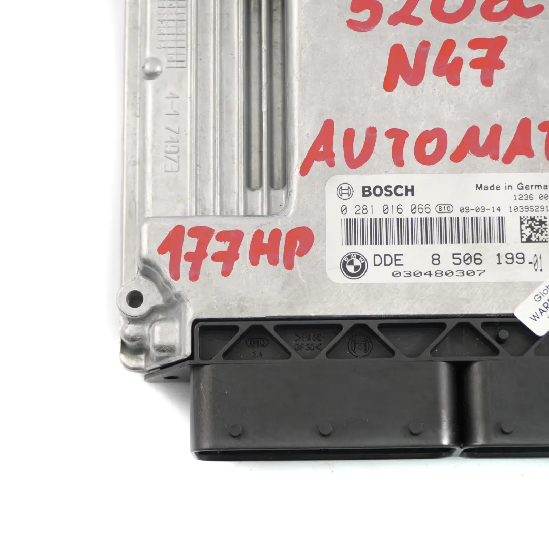 N47 177KM ECU DDE Sterownik Silnika do BMW E60 E61 LCI 520d Diesel o numerze 8506199 BMW E60 E61 LCI 520d Diesel N47 177KM ECU DDE Sterownik Silnika - SKU 8506199 - Numer Części 8506199