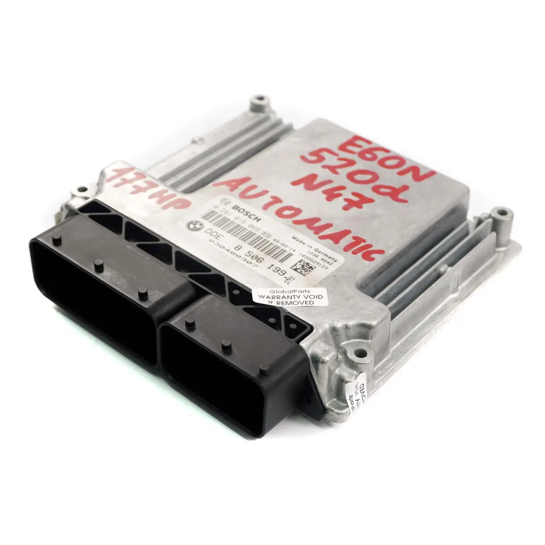 N47 177HP Moteur ECU DDE Unité De Contrôle pour BMW E60 E61 LCI 520D Diesel à propos du numéro de pièce 8506199 BMW E60 E61 LCI 520D Diesel N47 177HP Moteur ECU DDE Unité De Contrôle - SKU 8506199 - Numéro de pièce 8506199