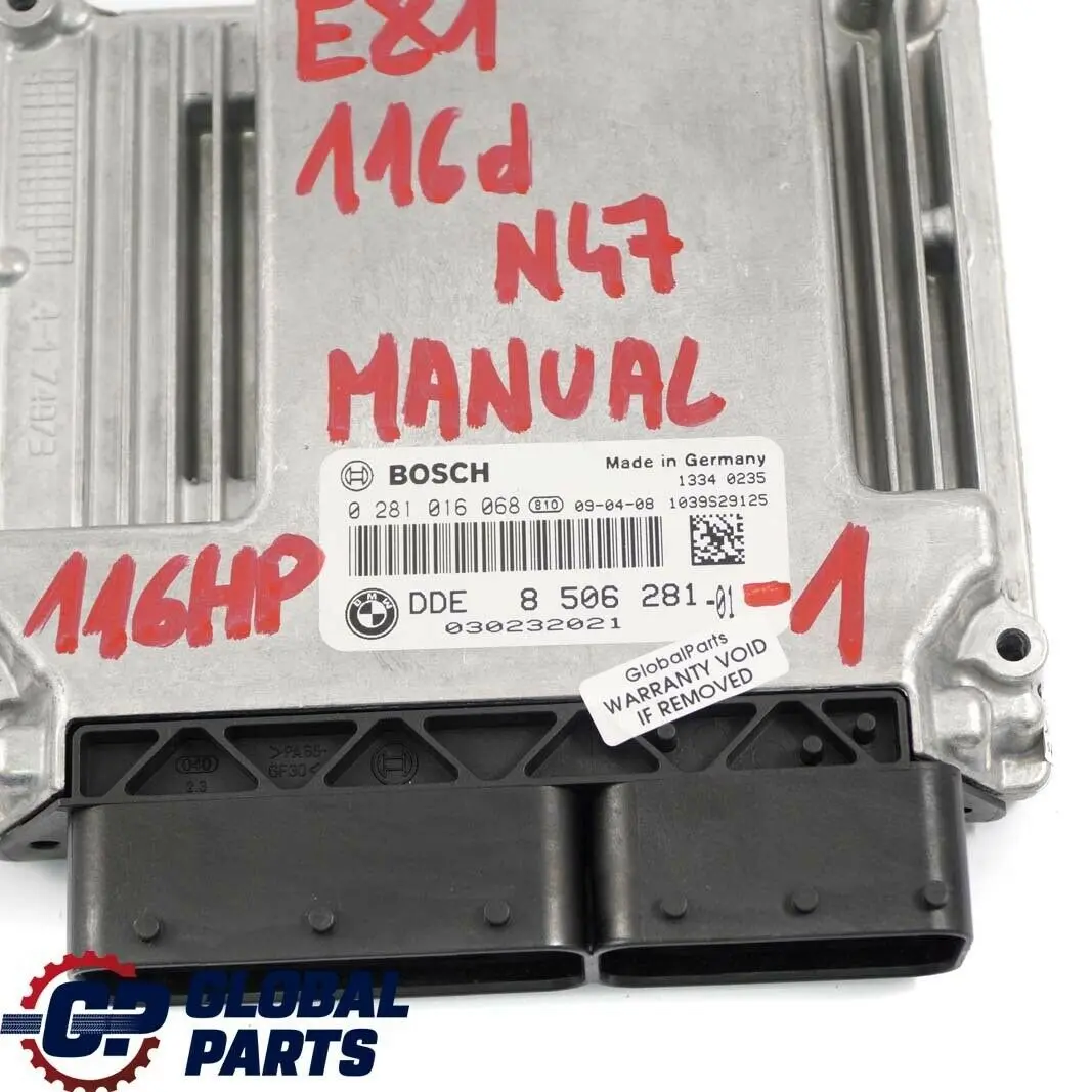 BMW E87 E90 LCI 116d 316d Diesel N47 Commande Kit Dde CAS3 Conclusions - SKU 8506281-1 - Numéro de pièce 8506281
