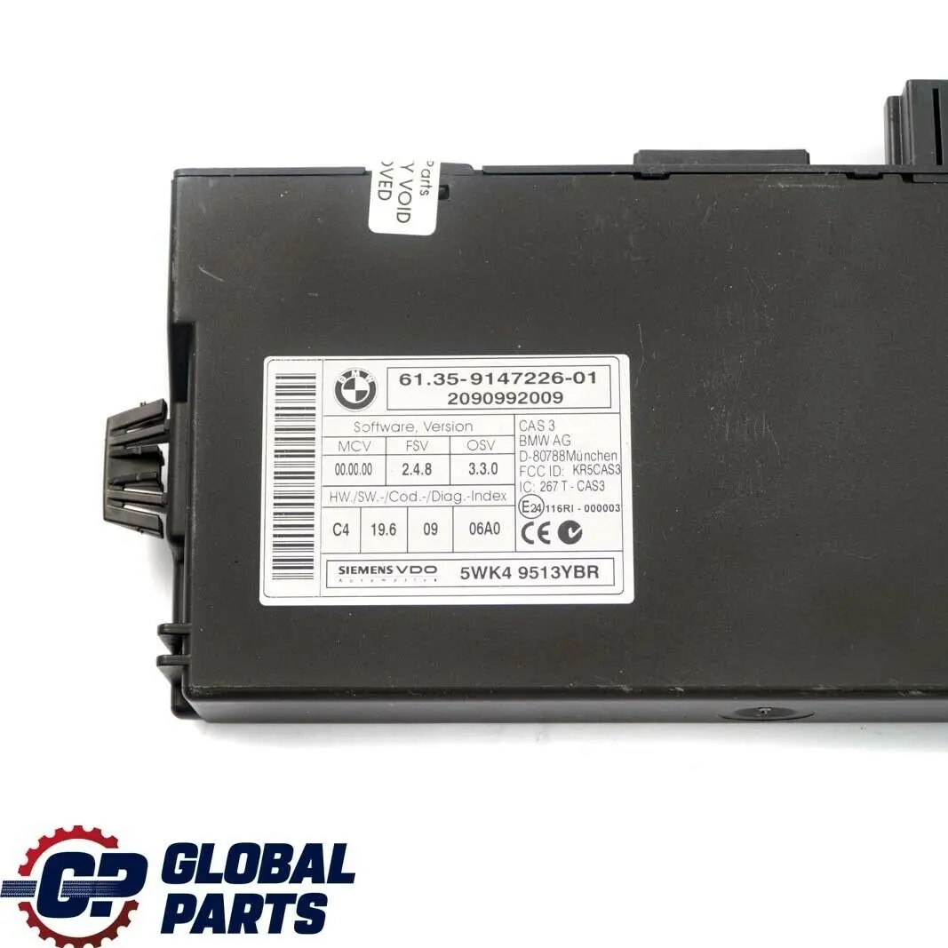 BMW E87 E90 LCI 116d 316d Diesel N47 Commande Kit Dde CAS3 Conclusions - SKU 8506281-1 - Numéro de pièce 8506281