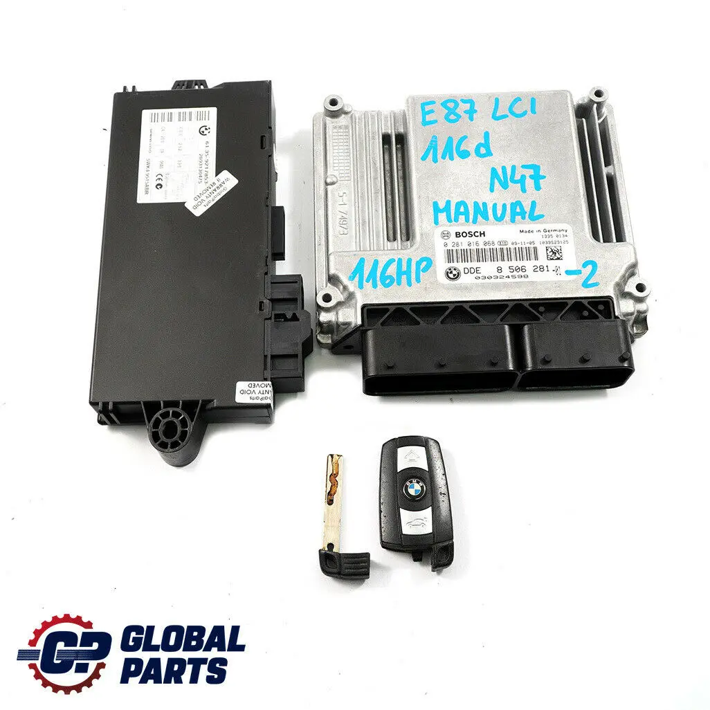 BMW E87 LCI E90 116d 316d N47 Motor ECU KIT DDE CAS3 Clave Manual - SKU 8506281-2 - Número de pieza 8506281
