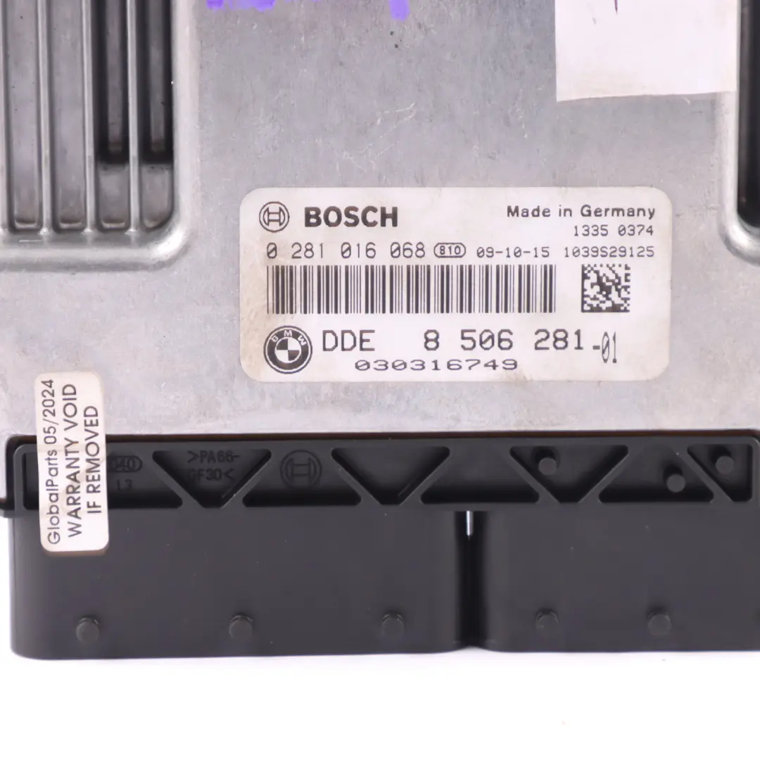 BMW E87 E90 LCI 116d 316d N47 Engine Module ECU Kit DDE CAS3 Key Manual - SKU 8506281-6 - Part number 8506281