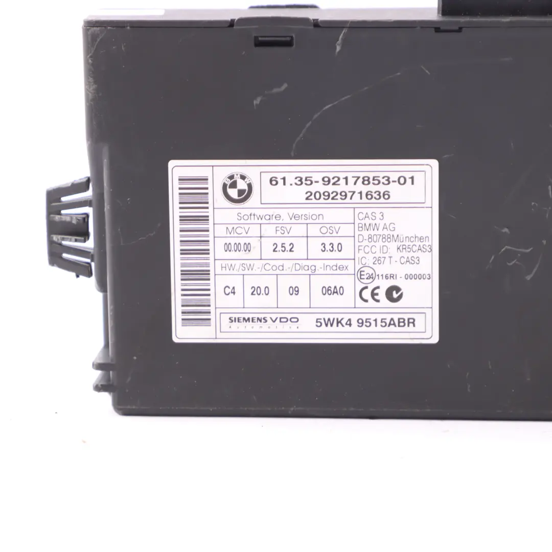 BMW E87 E90 LCI 116d 316d N47 Engine Module ECU Kit DDE CAS3 Key Manual - SKU 8506281-6 - Part number 8506281