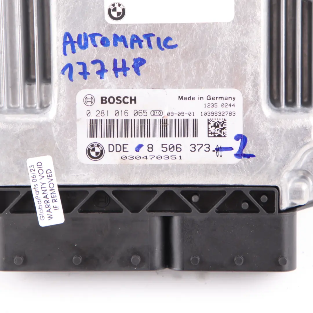 N47 ECU Unita di Controllo Del Motore Dde Manual per BMW X3 E83 LCI 1.8d con numero di parte 8506373 BMW X3 E83 LCI 1.8d N47 ECU Unita di Controllo Del Motore Dde Manual - SKU 8506373-2 - Numero di parte 8506373