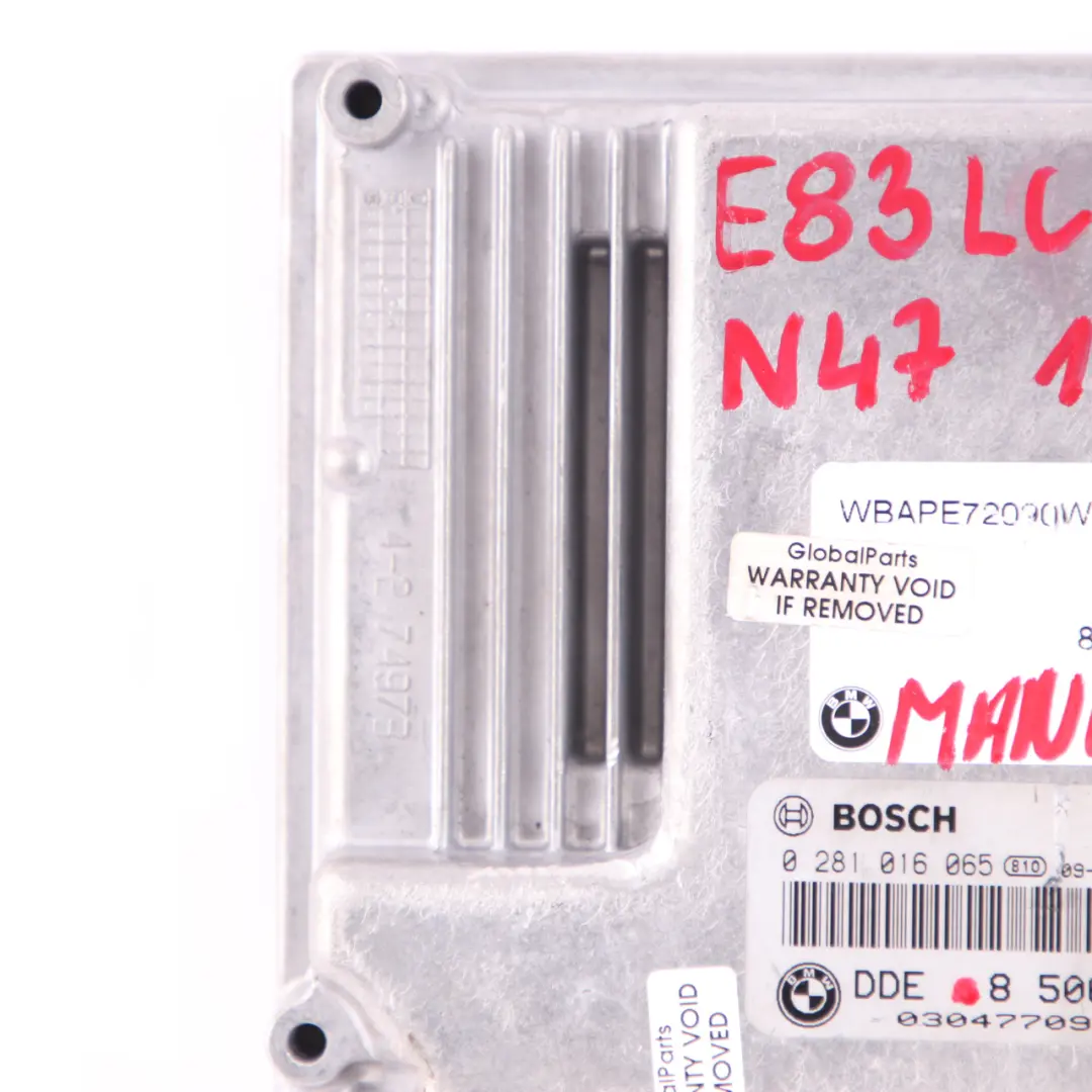 N47 ECU Motorsteuergerät Steuergerät DDE Manual für BMW X3 er E83 LCI 1.8d mit Teilenummer 8506373 BMW X3 er E83 LCI 1.8d N47 ECU Motorsteuergerät Steuergerät DDE Manual - SKU 8506373 - Teilenummer 8506373