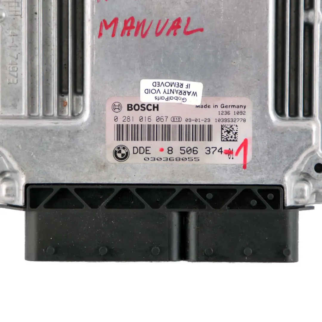N47 ECU Engine Control Unit DDE Manual to BMW E60 E87 E90 120d 320d 520d with Part number 8506374 BMW E60 E87 E90 120d 320d 520d N47 ECU Engine Control Unit DDE Manual - SKU 8506374-1 - Part number 8506374