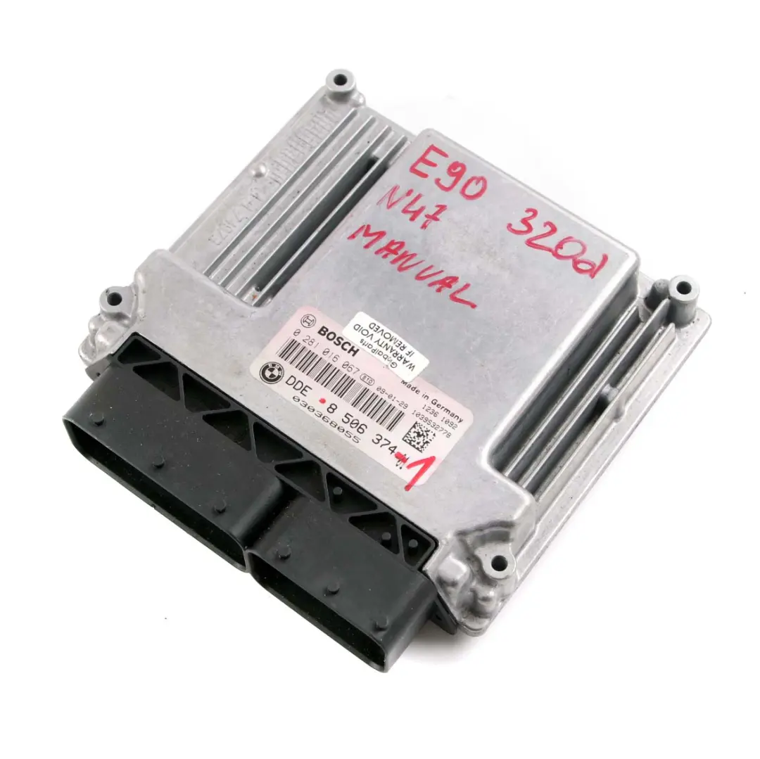 N47 ECU Engine Control Unit DDE Manual to BMW E60 E87 E90 120d 320d 520d with Part number 8506374 BMW E60 E87 E90 120d 320d 520d N47 ECU Engine Control Unit DDE Manual - SKU 8506374-1 - Part number 8506374