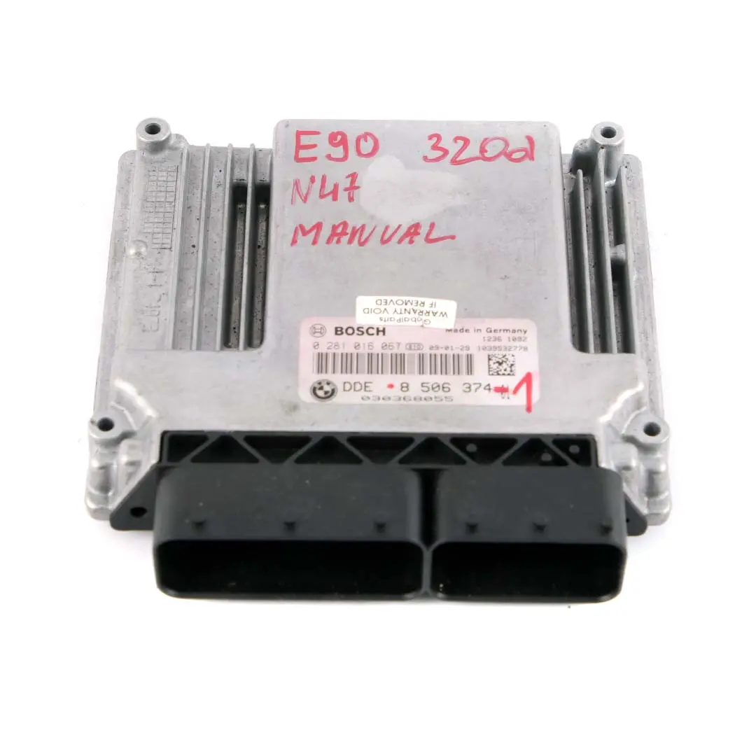 N47 ECU Engine Control Unit DDE Manual to BMW E60 E87 E90 120d 320d 520d with Part number 8506374 BMW E60 E87 E90 120d 320d 520d N47 ECU Engine Control Unit DDE Manual - SKU 8506374-1 - Part number 8506374