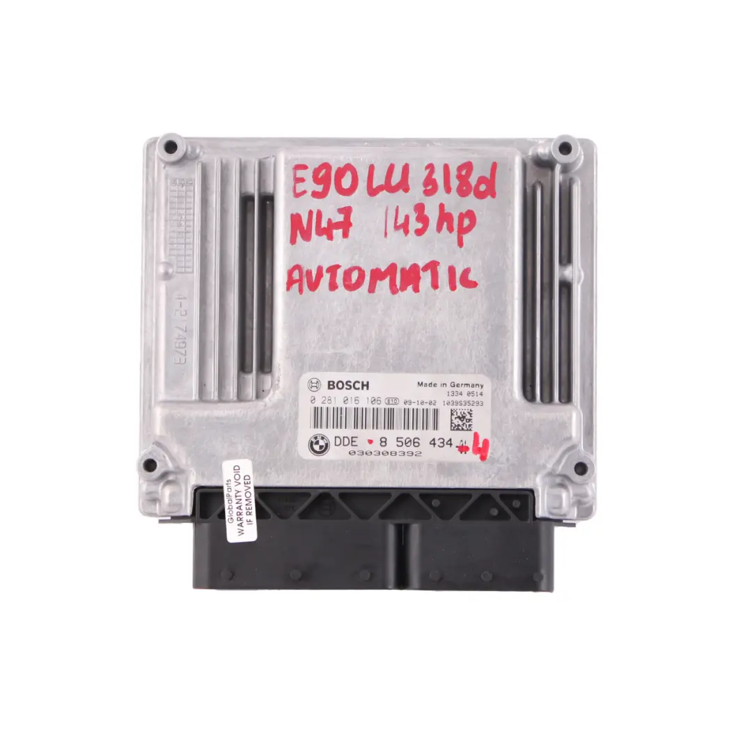 18d 118d 318d N47 ECU Kit DDE CAS3 Key Automatic to BMW E81 E84 E87 E90 LCI with Part number 8506434 BMW E81 E84 E87 E90 LCI 18d 118d 318d N47 ECU Kit DDE CAS3 Key Automatic - SKU 8506434-4 - Part number 8506434