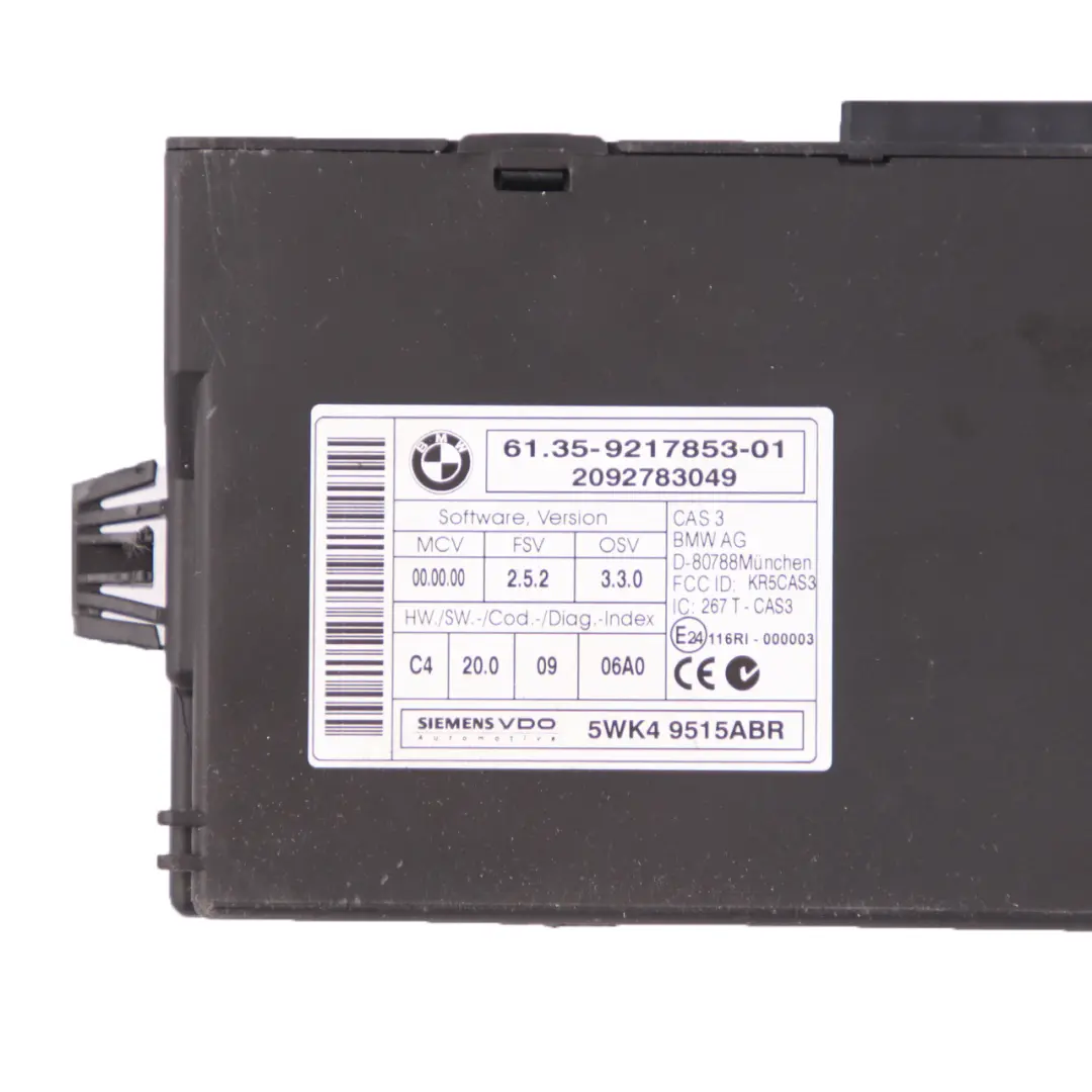 BMW E81 E84 E87 E90 LCI 18d 118d 318d N47 Kit DDE CAS3 chiave automatica - SKU 8506434-4 - Numero di parte 8506434