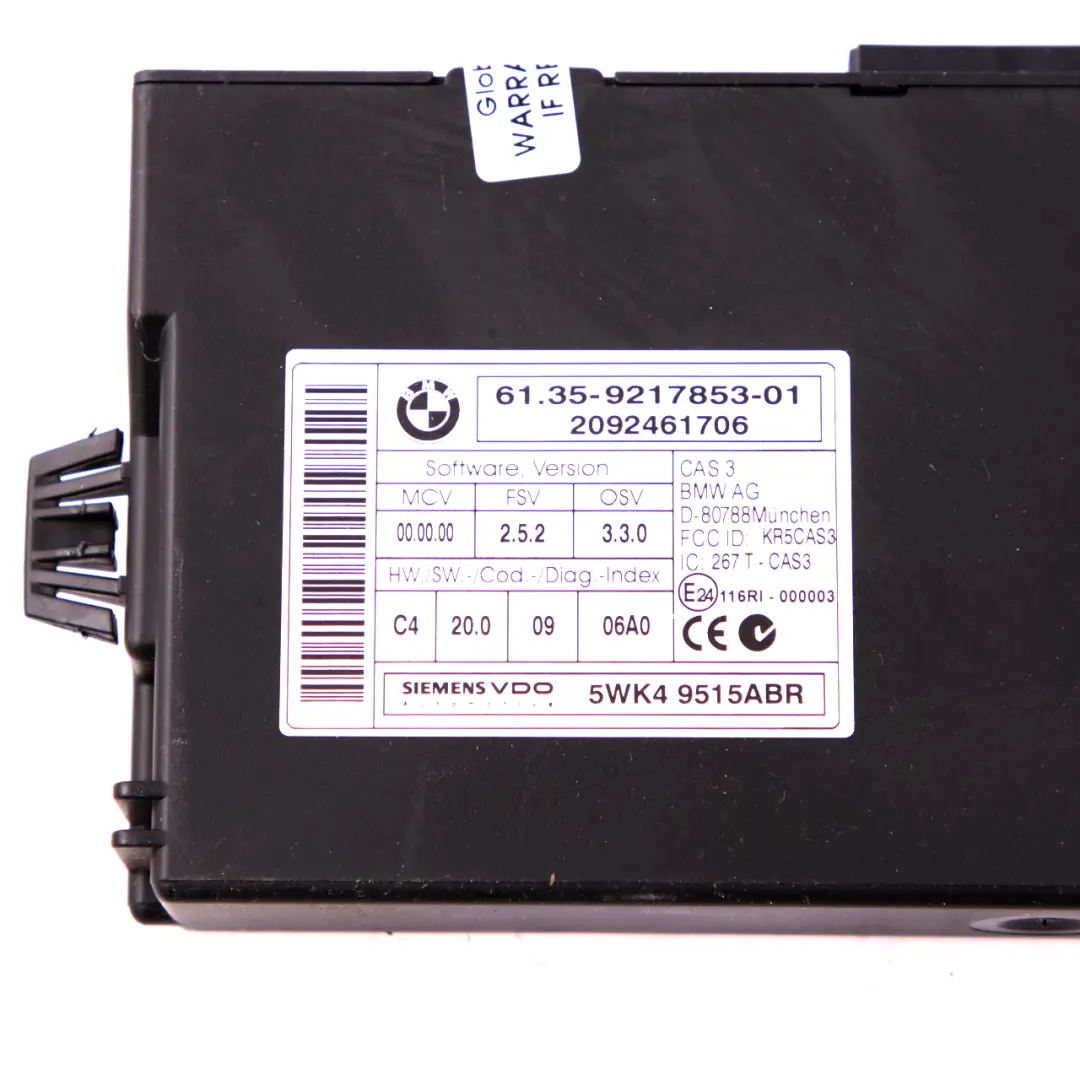 N47 Komputer Silnika DDE CAS 3 Automat BMW E87 LCI E90 120d 320d - SKU 8506438-2 - Numer Części 8506438