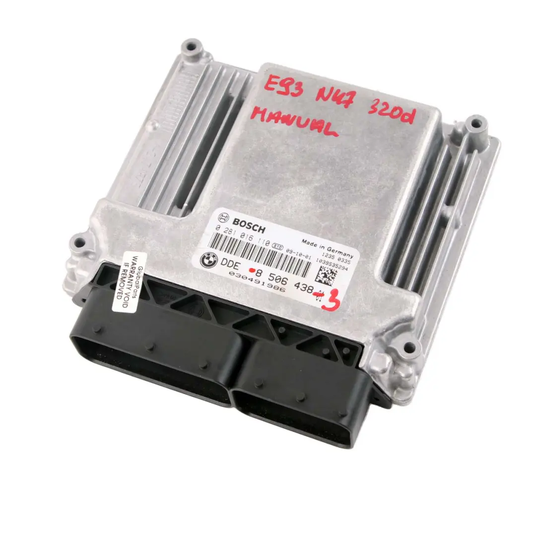 N47 ECU Módulo Unidad Control DDE Manual para BMW E81 E87 E90 E92 LCI 120d 320d con número de pieza 8506438 BMW E81 E87 E90 E92 LCI 120d 320d N47 ECU Módulo Unidad Control DDE Manual - SKU 8506438-3 - Número de pieza 8506438