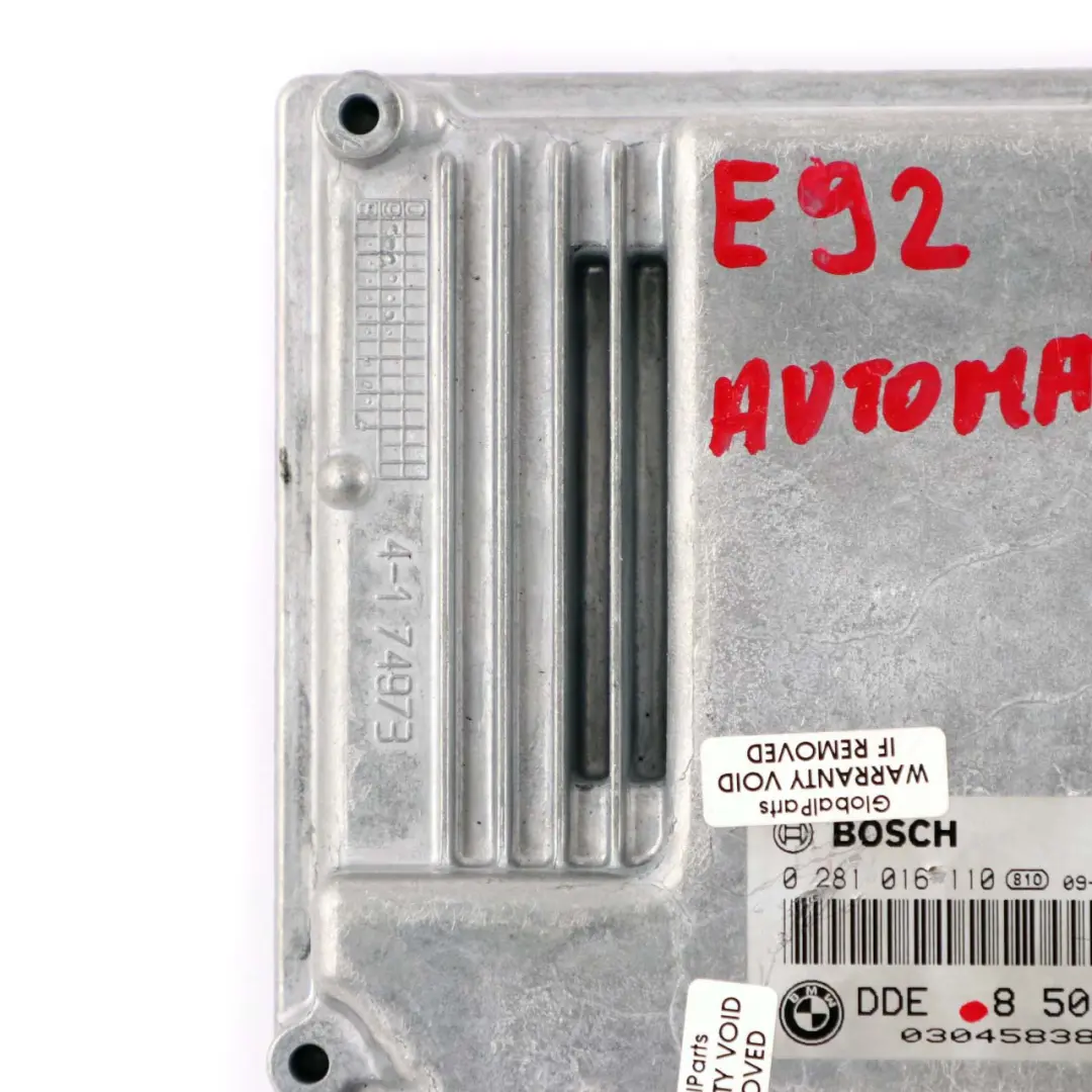 N47 ECU Unidad de Control DDE Módulo para BMW E81 E87 LCI E90 E92 120d 320d con número de pieza 8506438 BMW E81 E87 LCI E90 E92 120d 320d N47 ECU Unidad de Control DDE Módulo - SKU 8506438 - Número de pieza 8506438