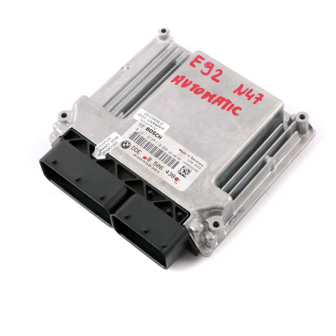 N47 ECU Control Unit DDE Module pour BMW E81 E87 LCI E90 E92 120d 320d à propos du numéro de pièce 8506438 BMW E81 E87 LCI E90 E92 120d 320d N47 ECU Control Unit DDE Module - SKU 8506438 - Numéro de pièce 8506438