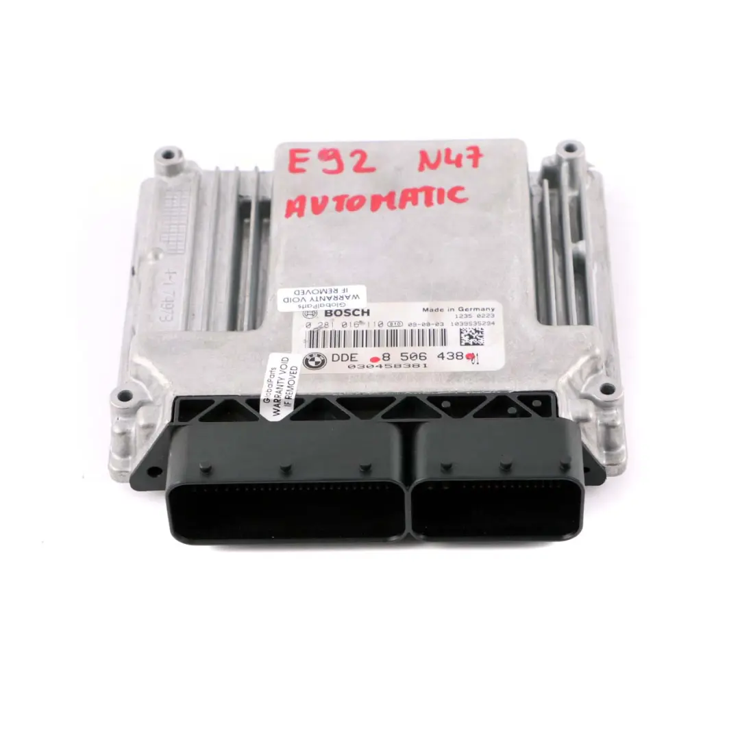 BMW E81 E87 LCI E90 E92 120d 320d N47 ECU Unidad de Control DDE Módulo - SKU 8506438 - Número de pieza 8506438