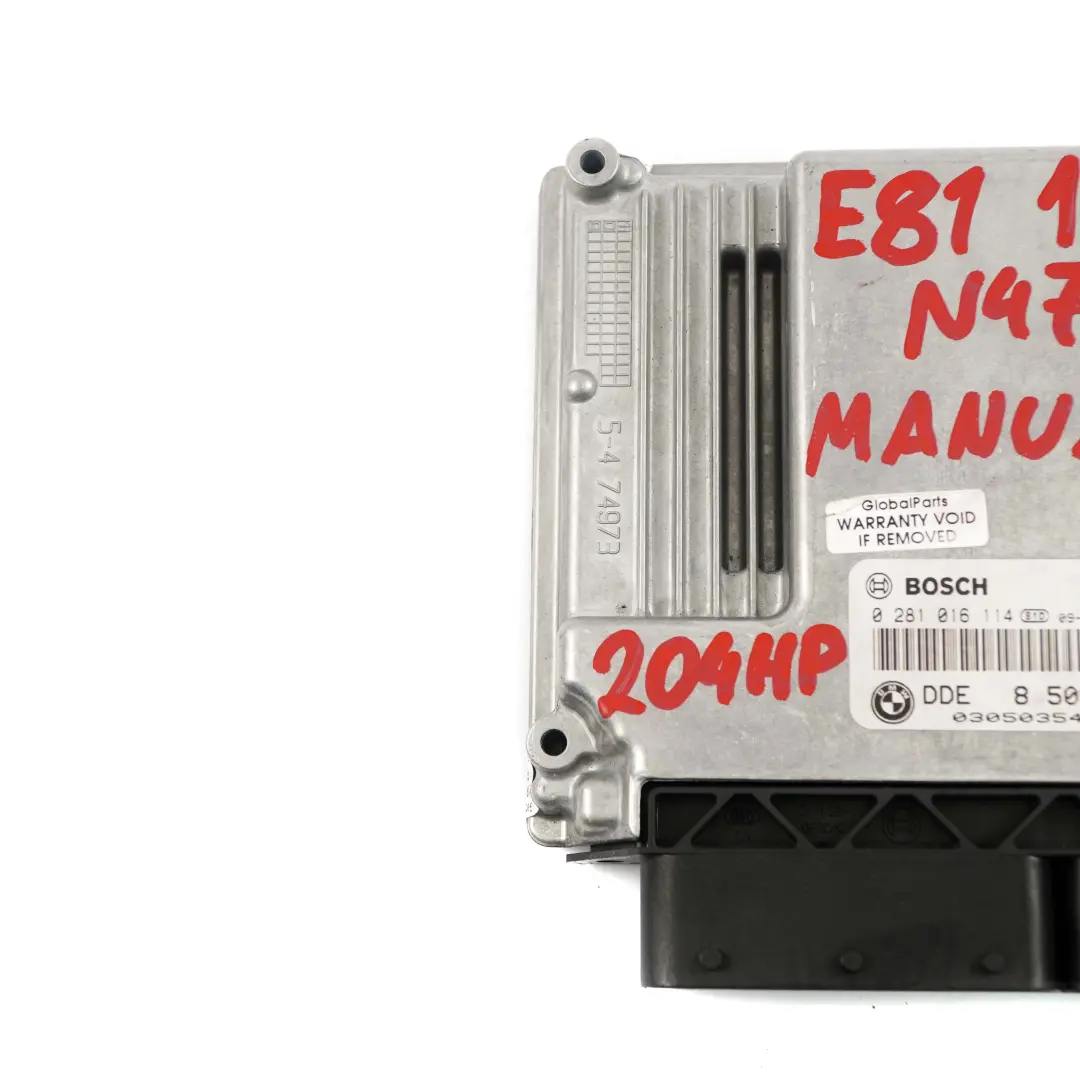 BMW E81 E87 LCI 123d Petrol N47S 204HP ECU Kit DDE CAS3 Key Automatic - SKU 8506442-1 - Part number 8506442