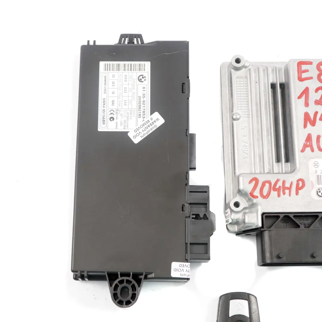 BMW E81 E87 LCI 123d Petrol N47S 204HP ECU Kit DDE CAS3 Key Automatic - SKU 8506442-1 - Part number 8506442