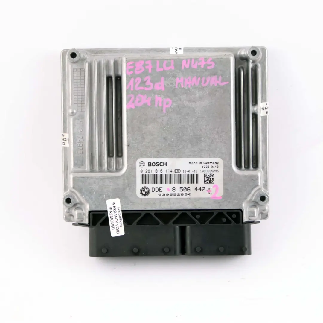 N47S 204HP ECU Kit DDE + CAS3 + Key Manual to BMW E81 E87 LCI 123d Petrol with Part number 8506442 BMW E81 E87 LCI 123d Petrol N47S 204HP ECU Kit DDE + CAS3 + Key Manual - SKU 8506442-2 - Part number 8506442