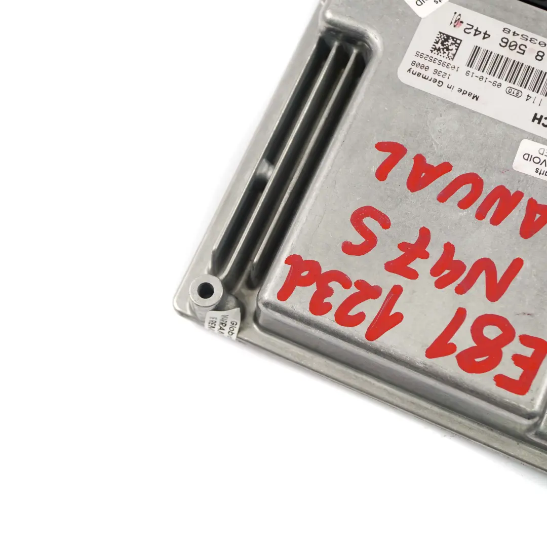 BMW E81 E82 E87 LCI E88 123d Petrol N47S 204HP ECU Engine DDE Manual - SKU 8506442 - Part number 8506442