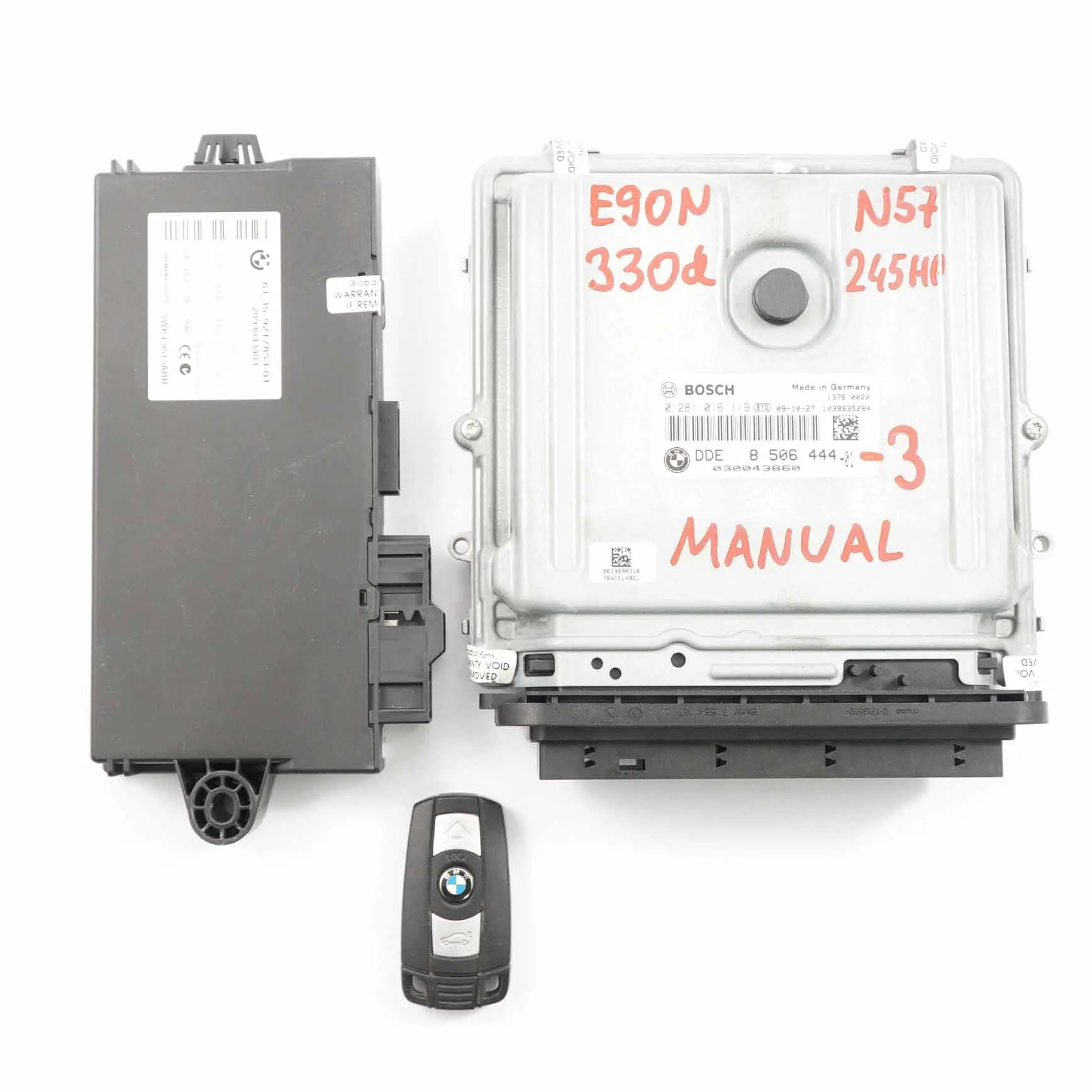 BMW E90 E91 LCI E92 330d Diesel N57 245HP ECU Motore Kit DDE 8506444 CAS3 Chiave