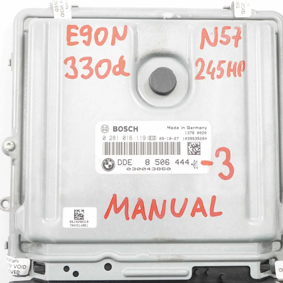 BMW E90 E91 LCI E92 330d Diesel N57 245HP ECU Motor Kit DDE CAS3 Key - SKU 8506444-3 - Número de pieza 8506444