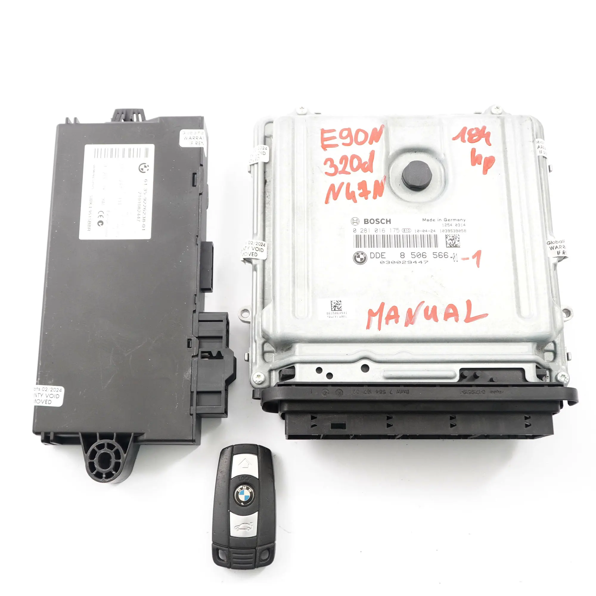 BMW Série 3 E90 E91 LCI 320d N47N 184HP Kit ECU DDE 8506566 CAS3 Manuel la clé