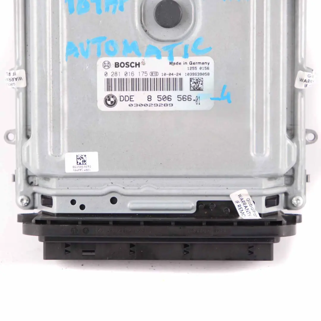 BMW E90 E91 LCI 320d N47N 184HP ECU Engine DDE Automatic Transmission - SKU 8506566-4 - Part number 8506566