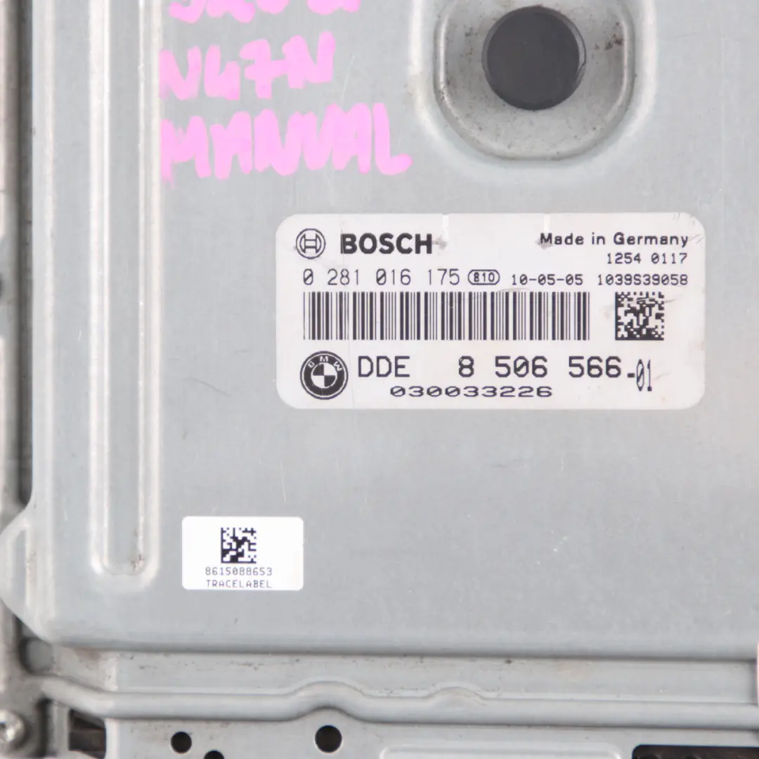 N47N 163HP ECU DDE Schaltgetriebe + Schlüssel für BMW E90 E91 LCI 320d ed mit Teilenummer 8506566 BMW E90 E91 LCI 320d ed N47N 163HP ECU DDE Schaltgetriebe + Schlüssel - SKU 8506566-5 - Teilenummer 8506566