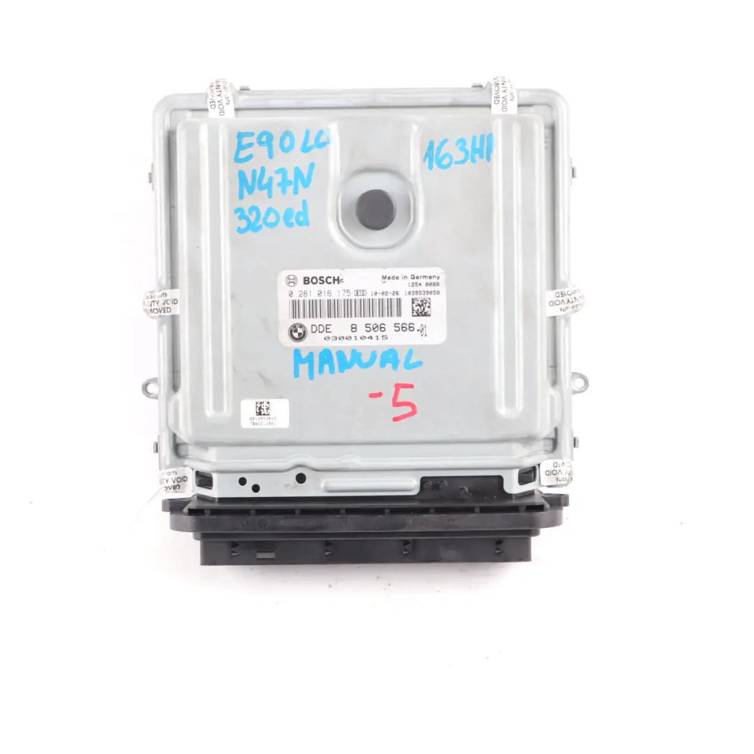 N47N 163HP ECU DDE Transmissions Manuelles pour BMW E90 E91 LCI 320d ed à propos du numéro de pièce 8506566 BMW E90 E91 LCI 320d ed N47N 163HP ECU DDE Transmissions Manuelles - SKU 8506566-5 - Numéro de pièce 8506566