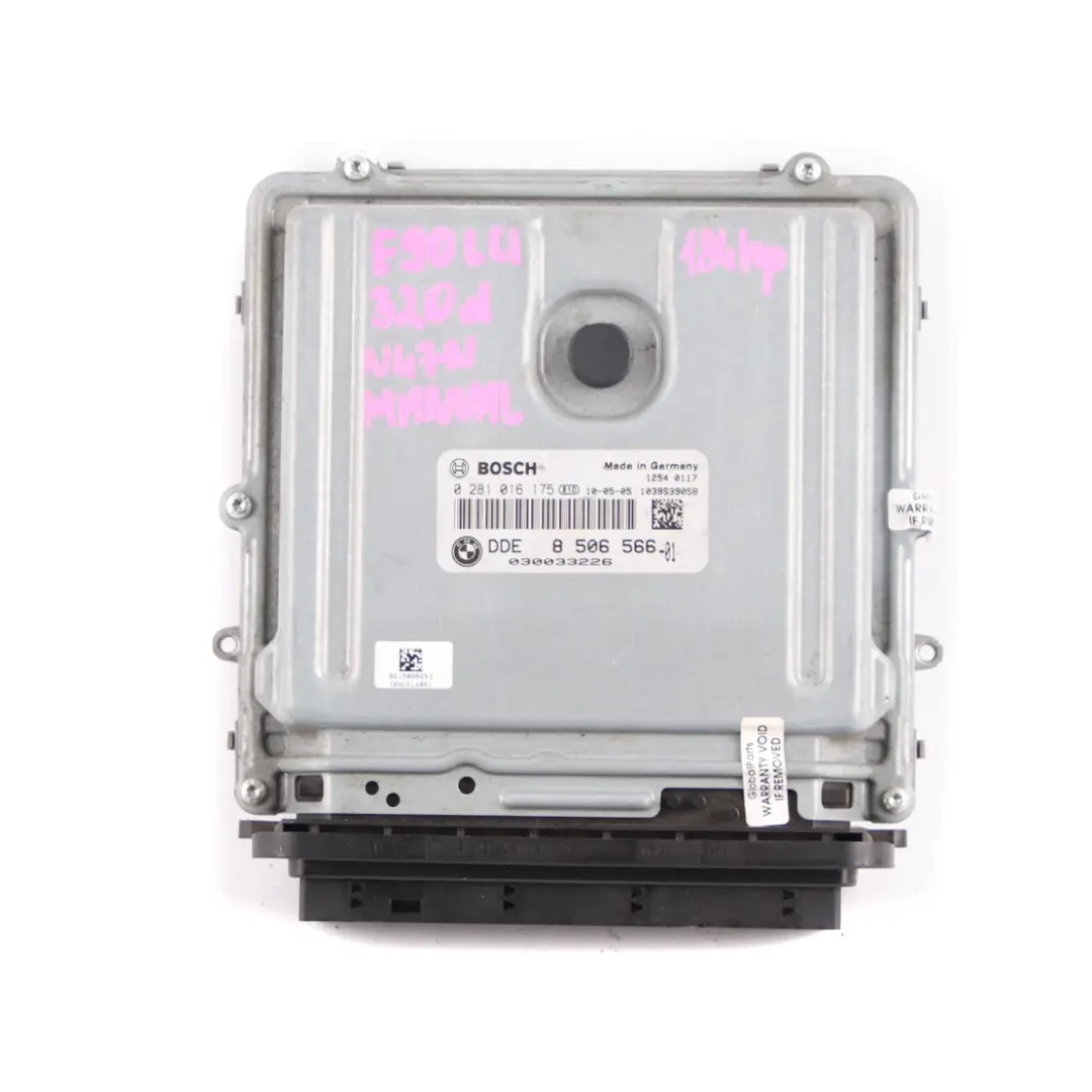 N47N 163HP ECU DDE Schaltgetriebe für BMW E90 E91 LCI 320d ed mit Teilenummer 8506566 BMW E90 E91 LCI 320d ed N47N 163HP ECU DDE Schaltgetriebe - SKU 8506566 - Teilenummer 8506566