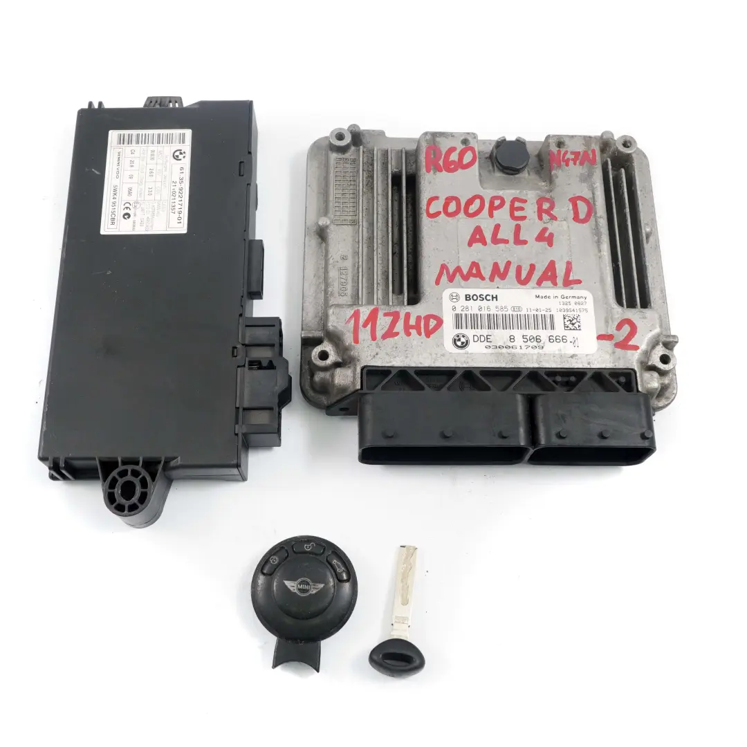 Mini Cooper D R60 ALL4 N47N Diesel Engine ECU Kit DDE CAS3 Key Manual - SKU 8506666-2 - Part number 8506666