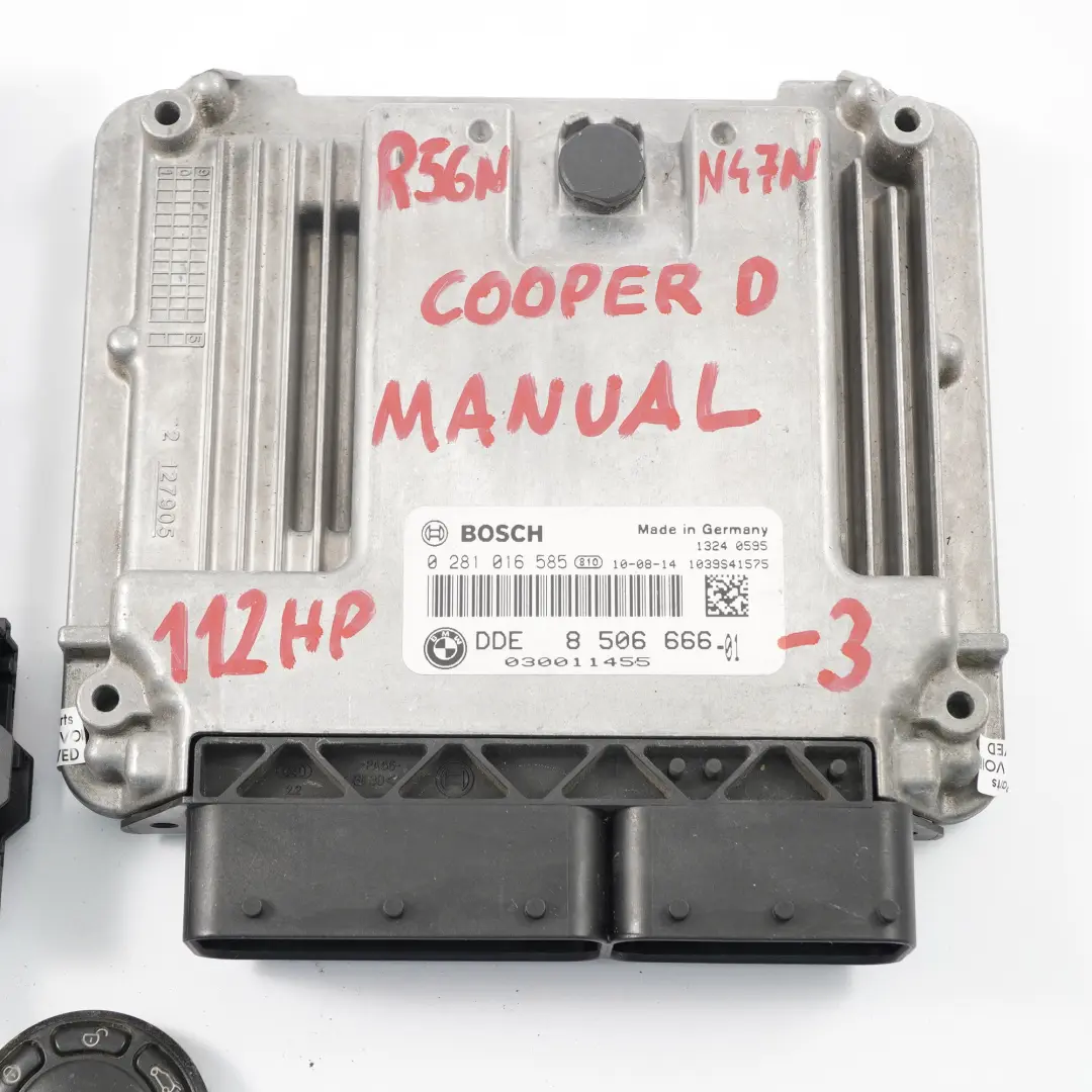112HP Diesel N47N Engine ECU Kit DDE CAS3 Key to Mini Cooper D R56 LCI with Part number 8506666 Mini Cooper D R56 LCI 112HP Diesel N47N Engine ECU Kit DDE CAS3 Key - SKU 8506666-3 - Part number 8506666
