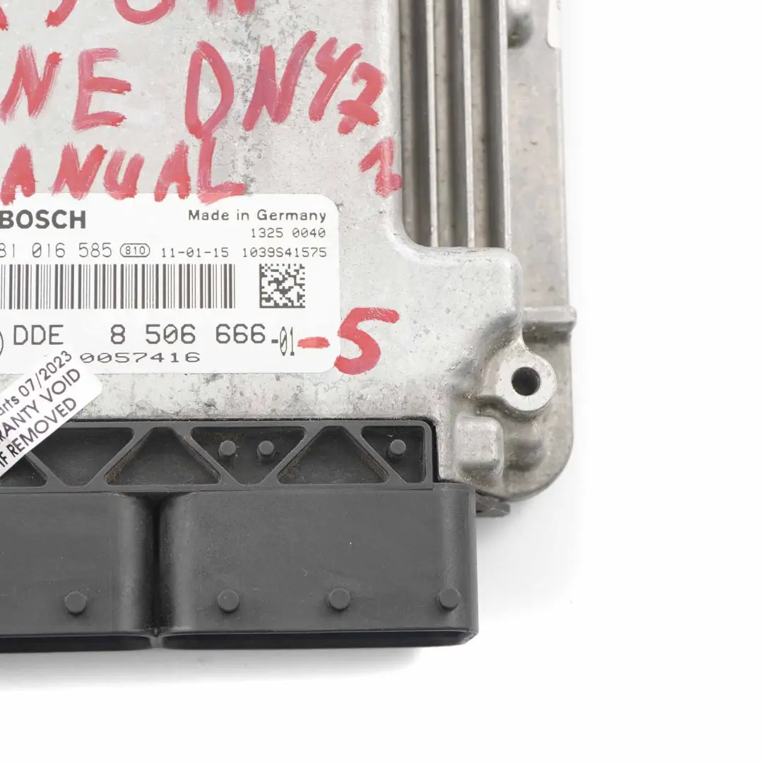 90HP N47N Diesel Engine ECU Control Unit DDE Manual Mini One R56 LCI - SKU 8506666-5 - Part number 8506666