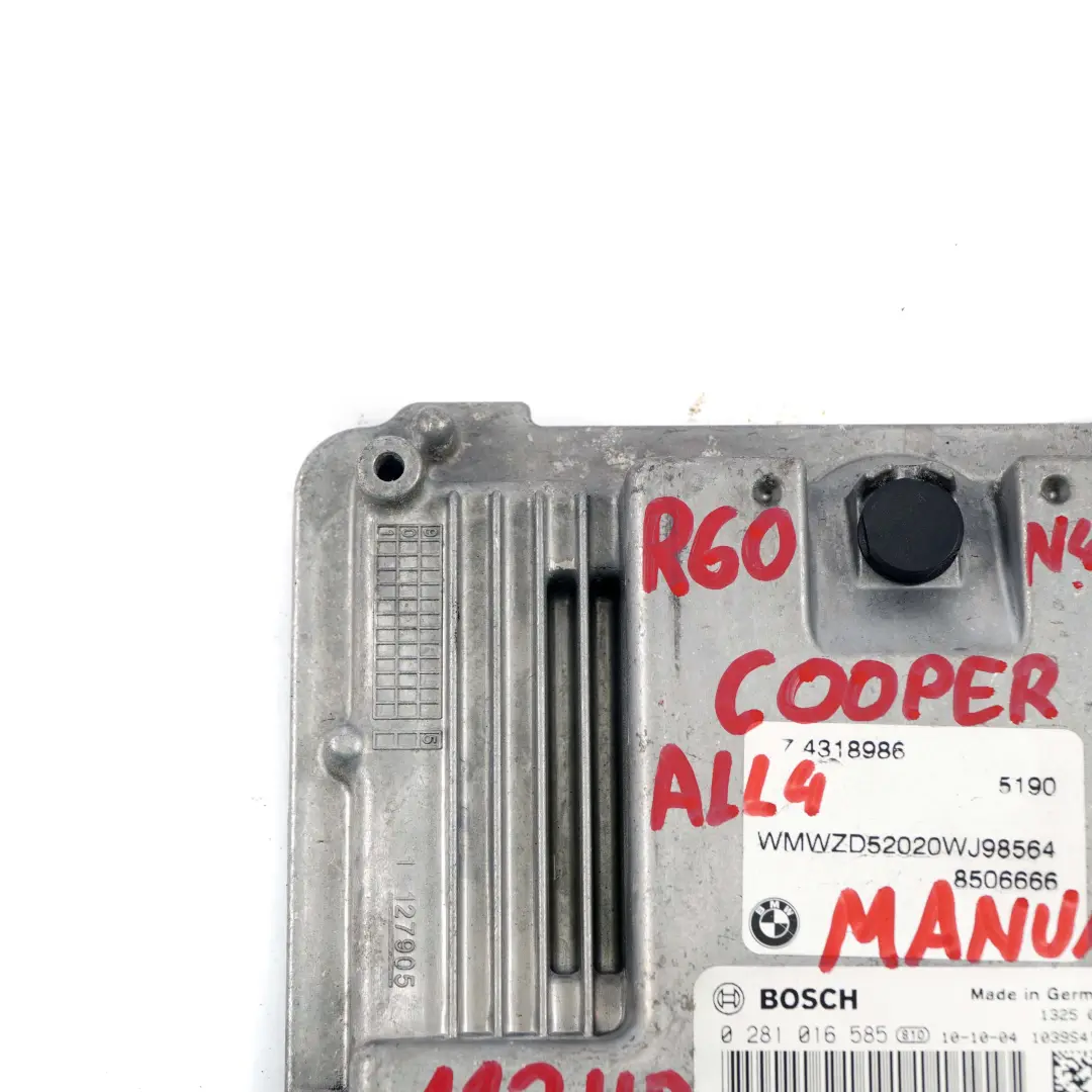 Mini Cooper D R60 ALL4 N47N Diesel Engine Control Unit ECU DDE Manuel - SKU 8506666 - Numéro de pièce 8506666