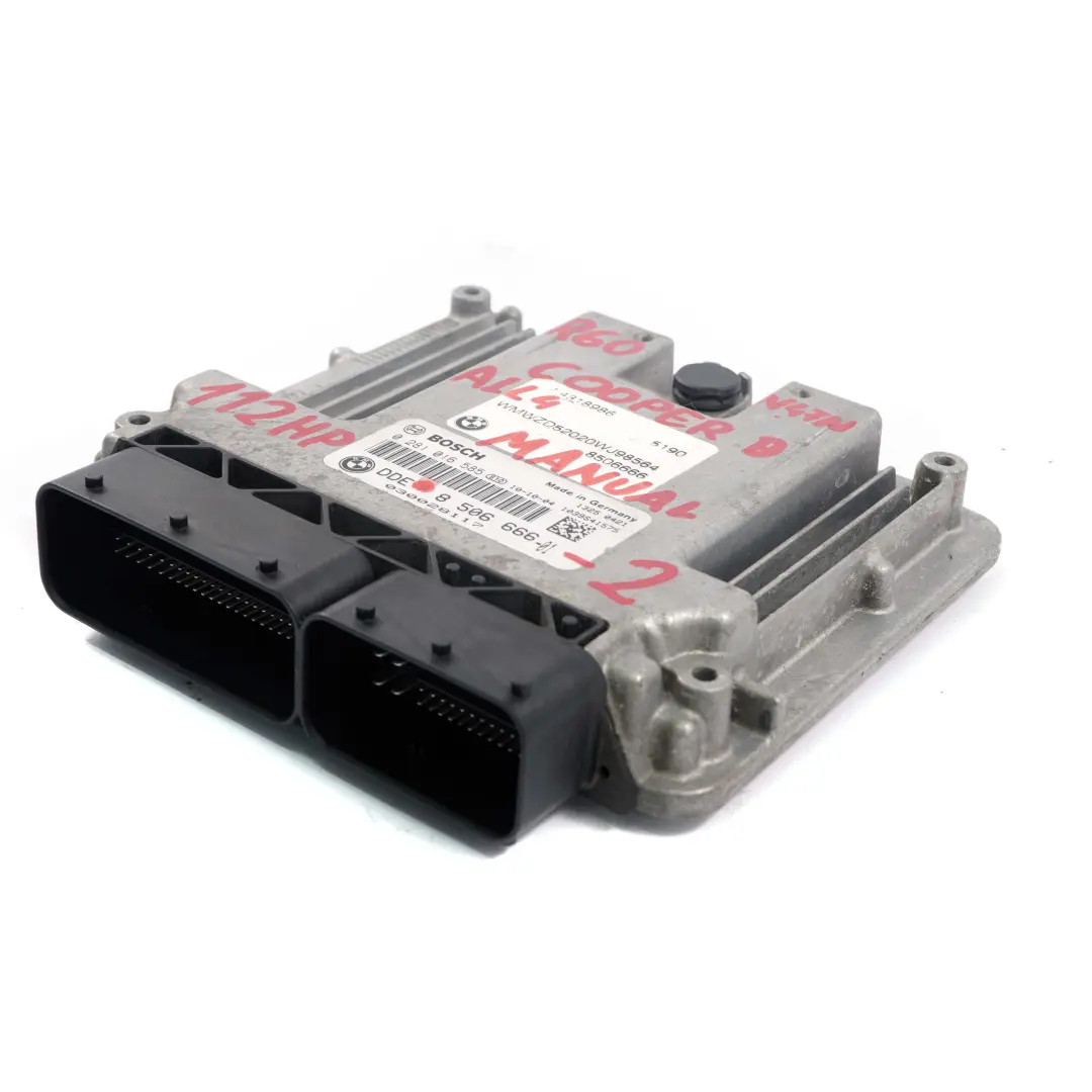N47N Diesel Engine Control Unit ECU DDE Manuel pour Mini Cooper D R60 ALL4 à propos du numéro de pièce 8506666 Mini Cooper D R60 ALL4 N47N Diesel Engine Control Unit ECU DDE Manuel - SKU 8506666 - Numéro de pièce 8506666