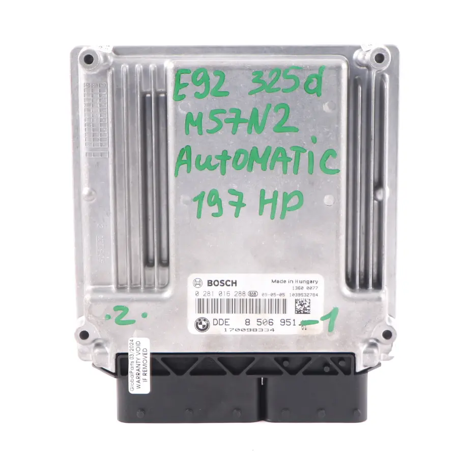 BMW E60 LCI E90 325d 525d M57N2 ECU Unità controllo base DDE CAS3 Chiave - SKU 8506951-1 - Numero di parte 8506951