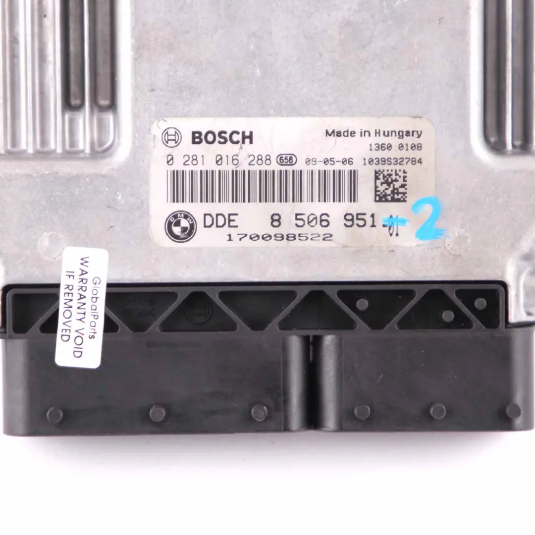 M57N2 ECU DME Moduł Sterownik Komputer Silnika Kluczyk do BMW E90 325d o numerze 8506951 BMW E90 325d M57N2 ECU DME Moduł Sterownik Komputer Silnika Kluczyk - SKU 8506951-2 - Numer Części 8506951