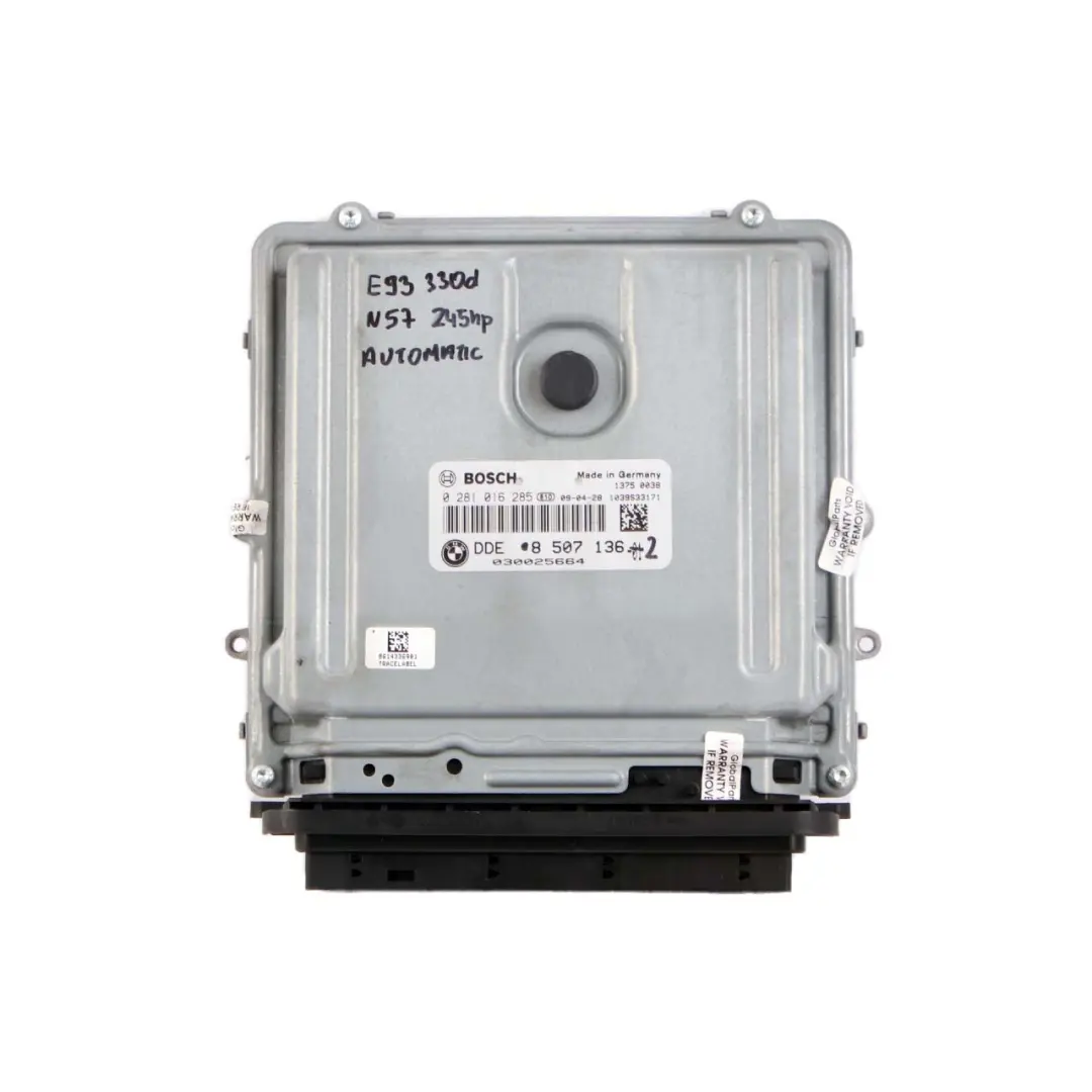 N57 245HP ECU Engine Kit DDE CAS3 + Key to BMW E90 E91 LCI E92 330d Diesel with Part number 8507136 BMW E90 E91 LCI E92 330d Diesel N57 245HP ECU Engine Kit DDE CAS3 + Key - SKU 8507136-2 - Part number 8507136