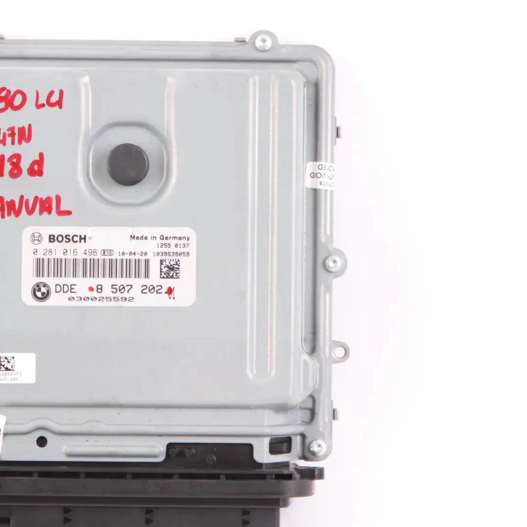 N47N 143HP ECU Unité contrôle du moteur DDE Manual pour BMW E90 E91 LCI 318d à propos du numéro de pièce 8507202 BMW E90 E91 LCI 318d N47N 143HP ECU Unité contrôle du moteur DDE Manual - SKU 8507202 - Numéro de pièce 8507202
