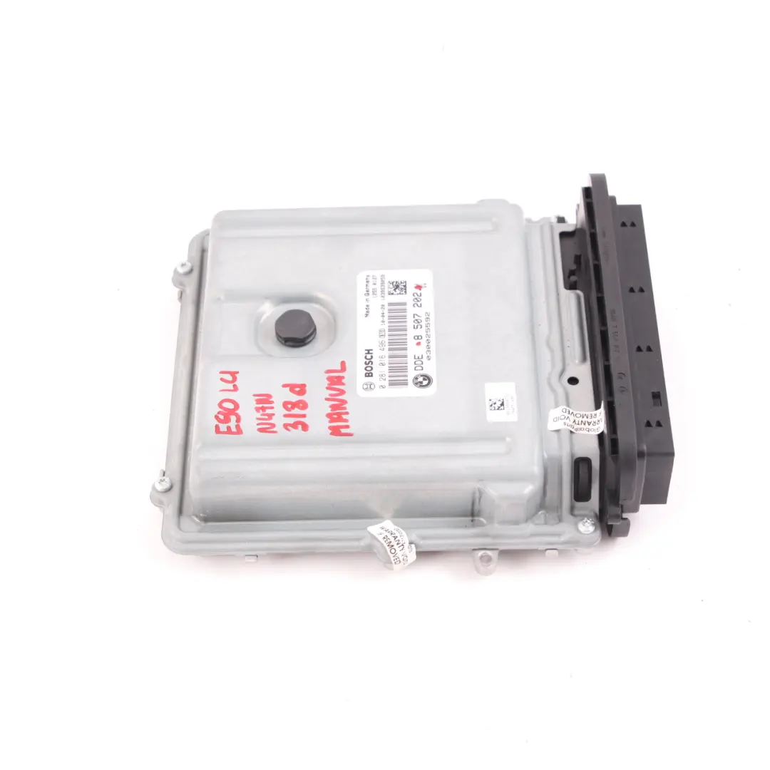 BMW E90 E91 LCI 318d N47N 143HP ECU Unidad Control Motor DDE Manual - SKU 8507202 - Número de pieza 8507202
