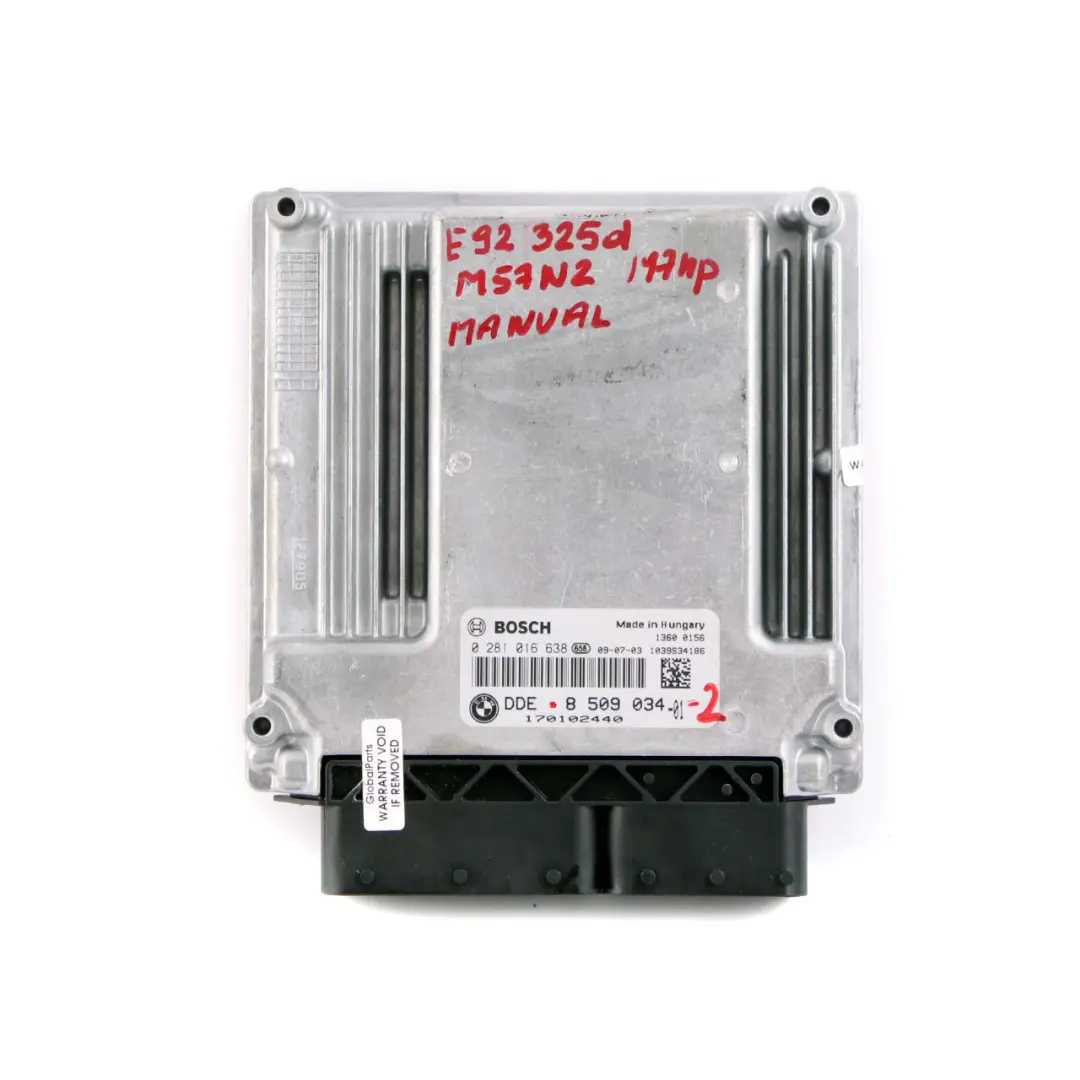 BMW E60 LCI E90 325d 525d M57N2 197HP ECU Kit DDE CAS3 Key Manual - SKU 8509034-3 - Part number 8509034