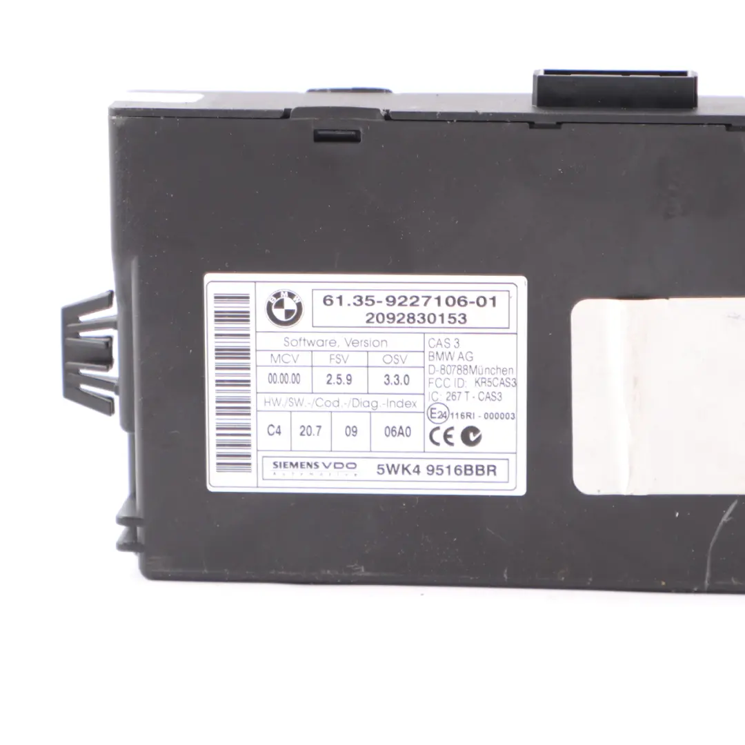 M57N2 235HP Engine Module ECU KIT DDE CAS3 + Key to BMW X5 E70 3.0d with Part number 8509035 BMW X5 E70 3.0d M57N2 235HP Engine Module ECU KIT DDE CAS3 + Key - SKU 8509035-3 - Part number 8509035