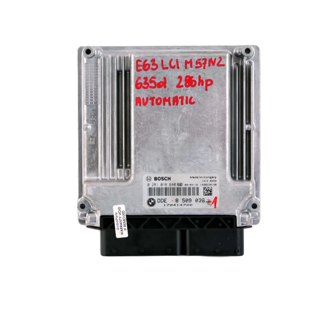BMW E60 E63 LCI E90 335d 535d 635d M57N2 286HP Engine ECU DDE CAS3 Key - SKU 8509036-1 - Part number 8509036