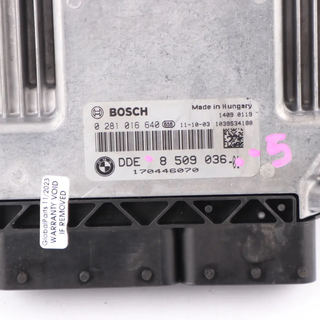 BMW E60 E63 LCI E90 335d 535d 635d M57N2 286HP Engine ECU DDE CAS3 Key - SKU 8509036-5 - Part number 8509036