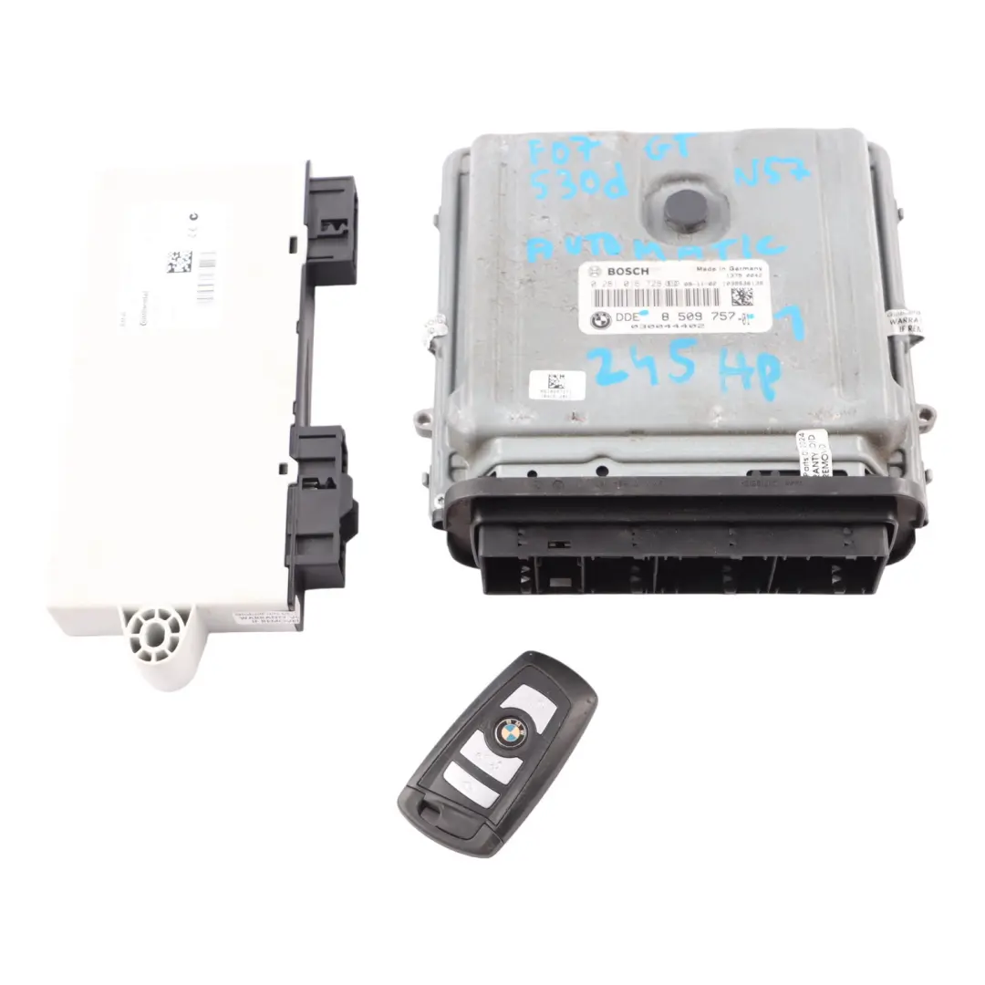 Motor ECU Kit DDE 530d 730d N57 245HP CAS4 Llave Automático para BMW F01 F07 con número de pieza 8509757 BMW F01 F07 Motor ECU Kit DDE 530d 730d N57 245HP CAS4 Llave Automático - SKU 8509757-1 - Número de pieza 8509757