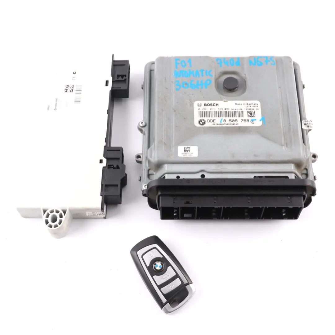 BMW F01 740d N57S Engine Control Unit ECU Kit DME CAS4 Key Automatic - SKU 8509758-1 - Part number 8509758
